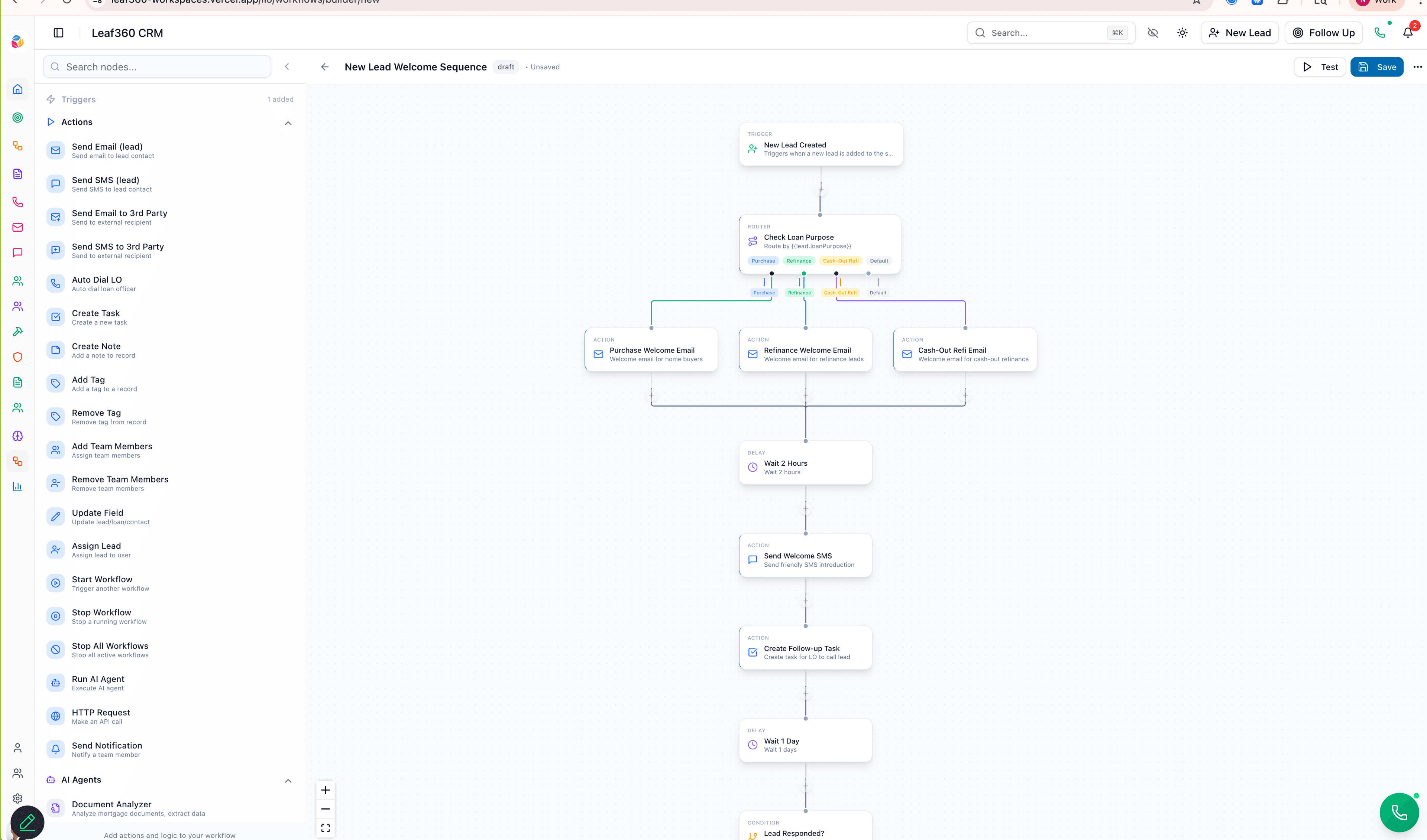 Leaf360 Automation Builder